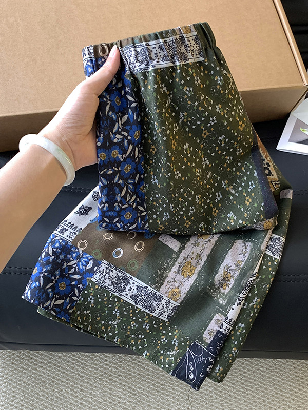 Korean Japanese Large Size Thi - Midi Skirt Floral recension och pris