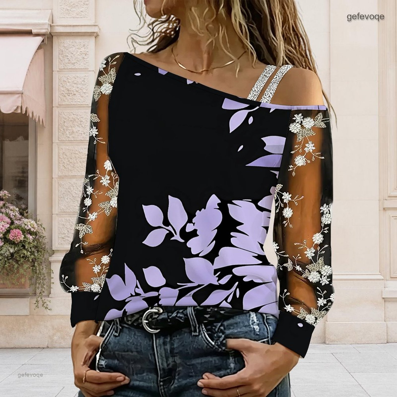 Women Off Shoulder Blouse Asym - Blouse Off Shoulder recension och pris