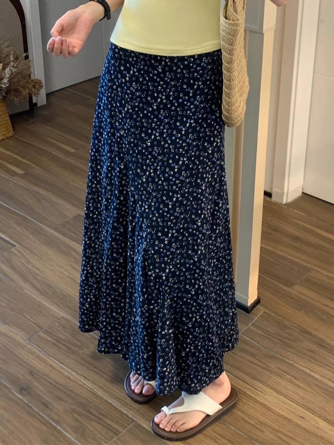 plus Size Floral Print A-Line  - Midi Skirt Floral recension och pris
