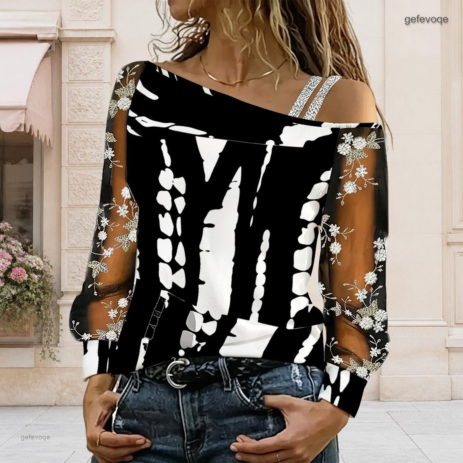 Women Off Shoulder Blouse Asym - Blouse Off Shoulder recension och pris