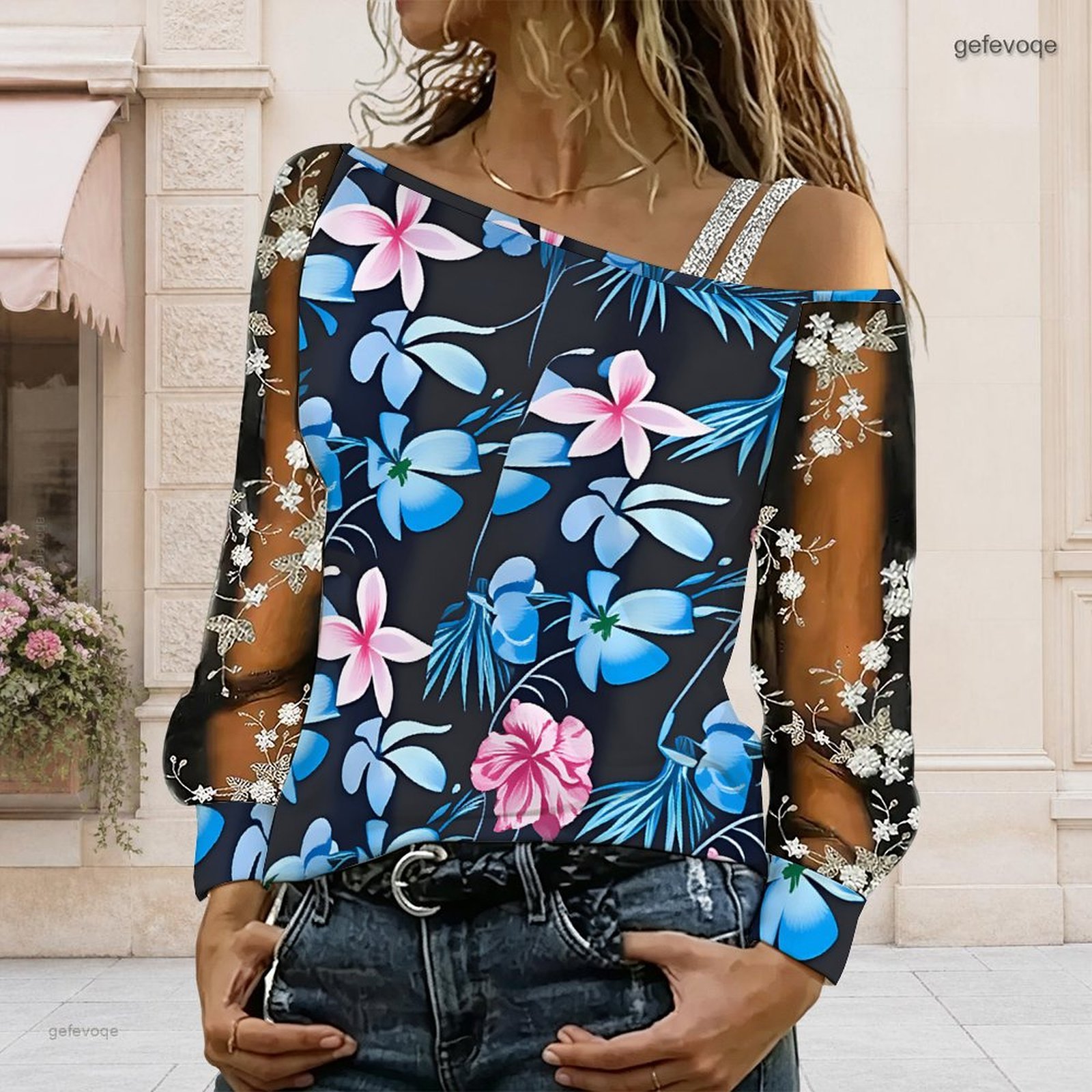 Women Off Shoulder Blouse Asym - Blouse Off Shoulder recension och pris