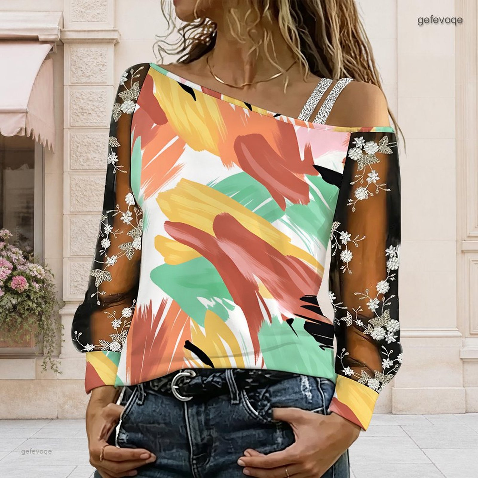 Women Off Shoulder Blouse Asym - Blouse Off Shoulder recension och pris