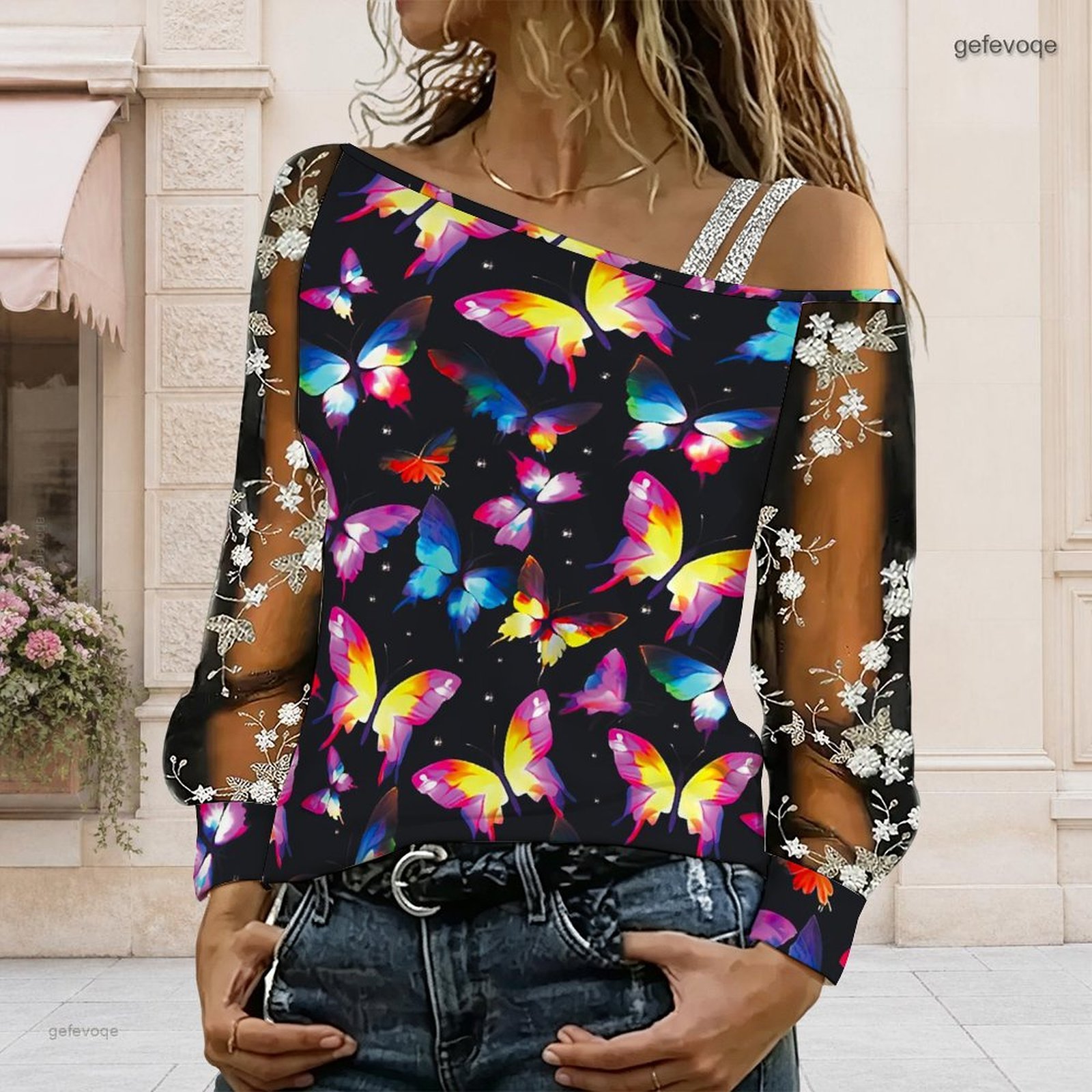 Women Off Shoulder Blouse Asym - Blouse Off Shoulder recension och pris