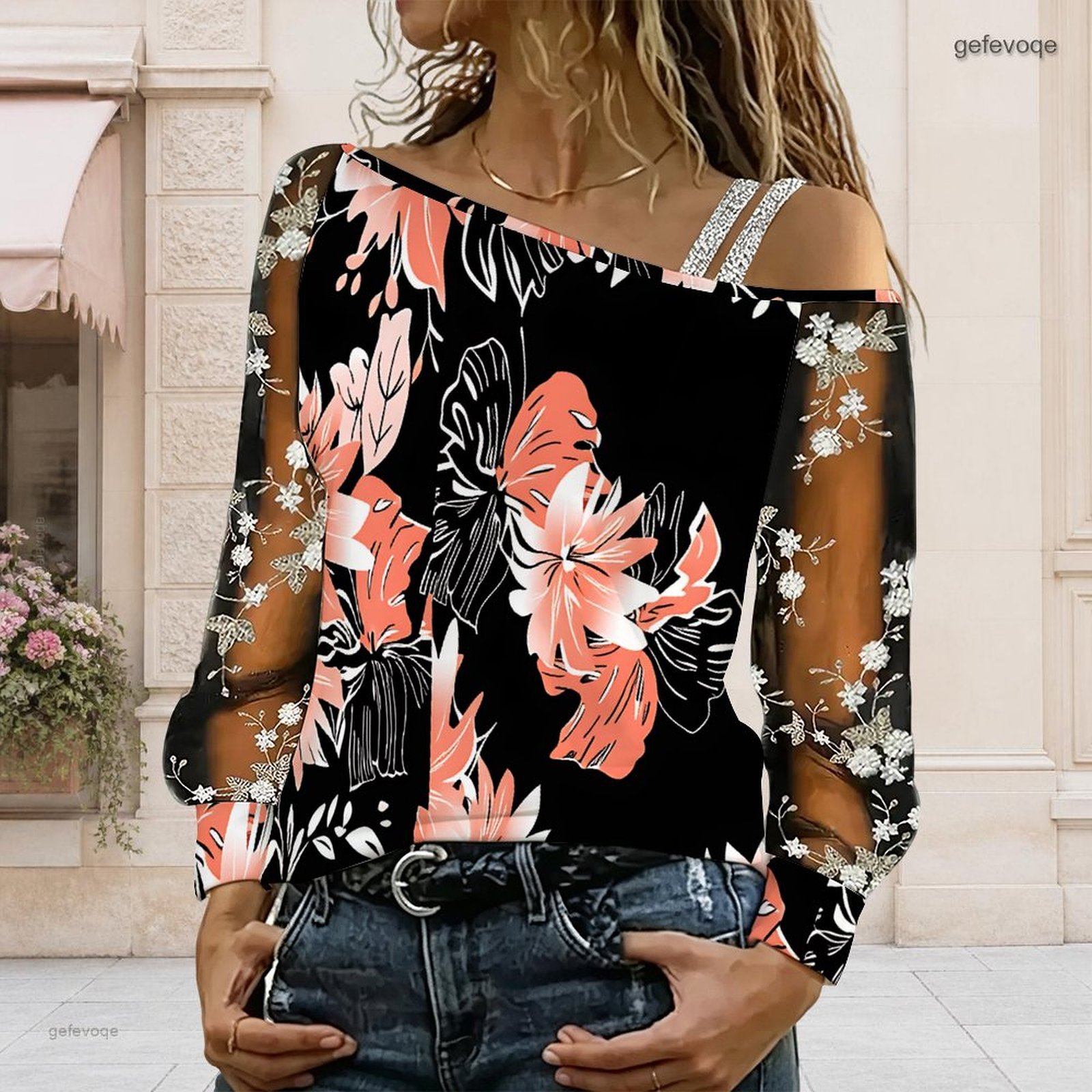 Women Off Shoulder Blouse Asym - Blouse Off Shoulder recension och pris
