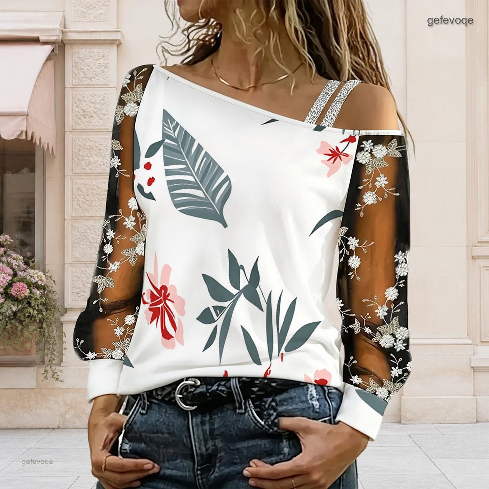Women Off Shoulder Blouse Asym - Blouse Off Shoulder recension och pris