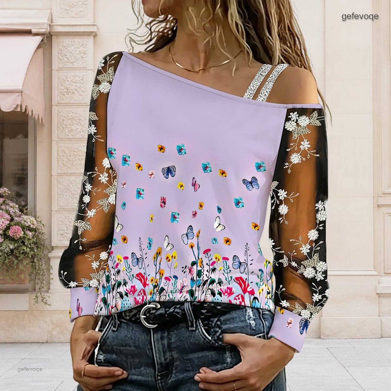 Women Off Shoulder Blouse Asym - Blouse Off Shoulder recension och pris