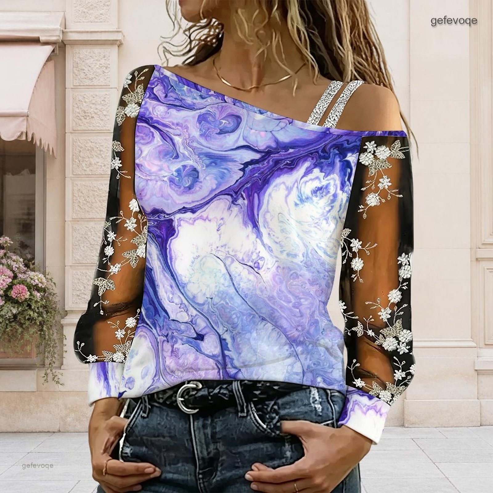 Women Off Shoulder Blouse Asym - Blouse Off Shoulder recension och pris