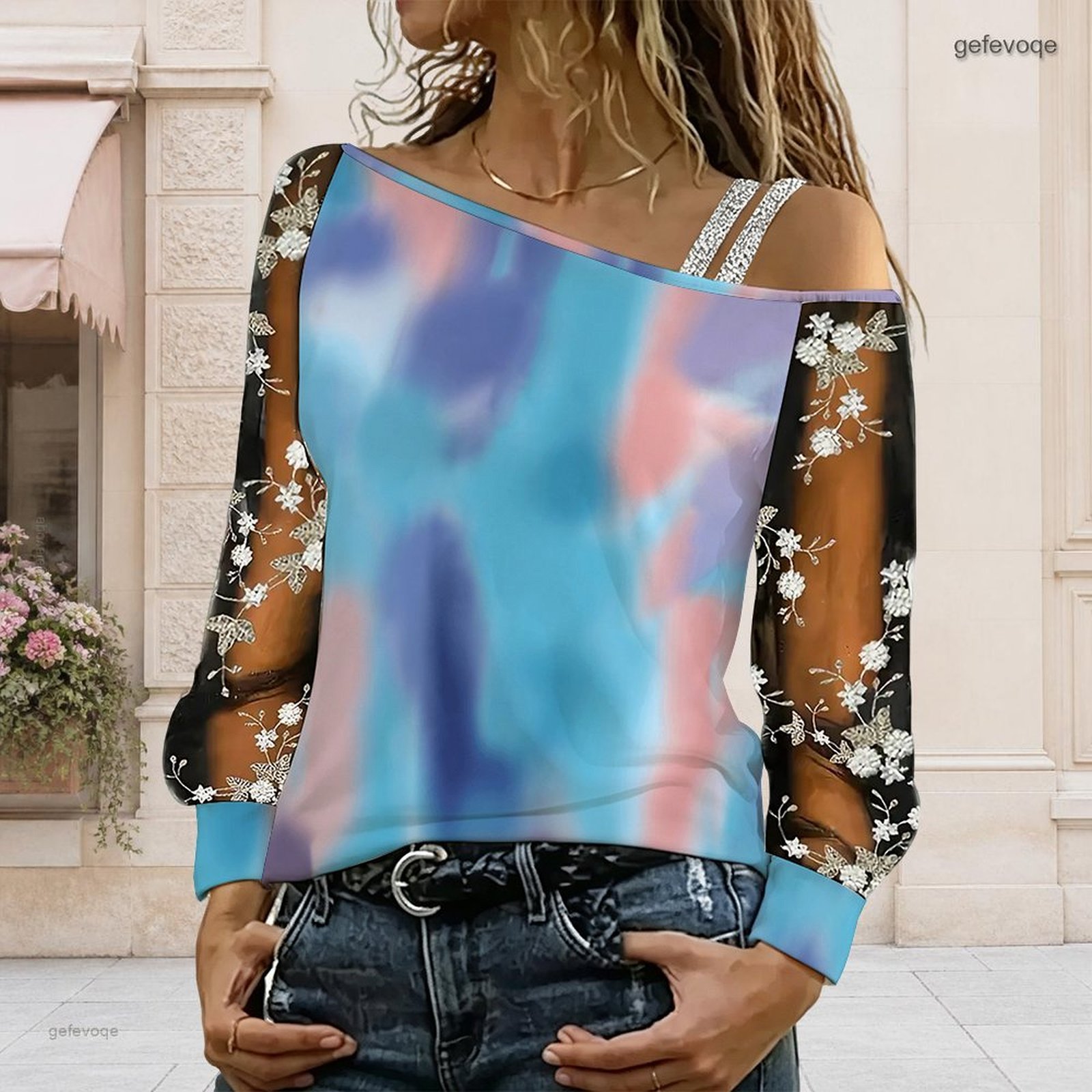 Women Off Shoulder Blouse Asym - Blouse Off Shoulder recension och pris