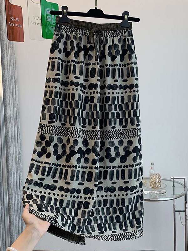 Retro Floral Print Loose Light - Midi Skirt Floral recension och pris