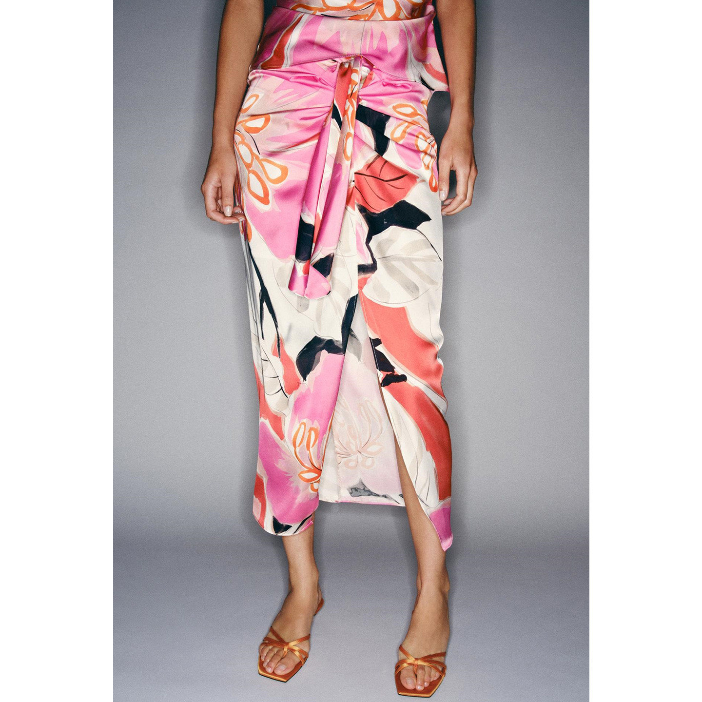High Waist Midi Skirt round Ne - Midi Skirt Floral recension och pris