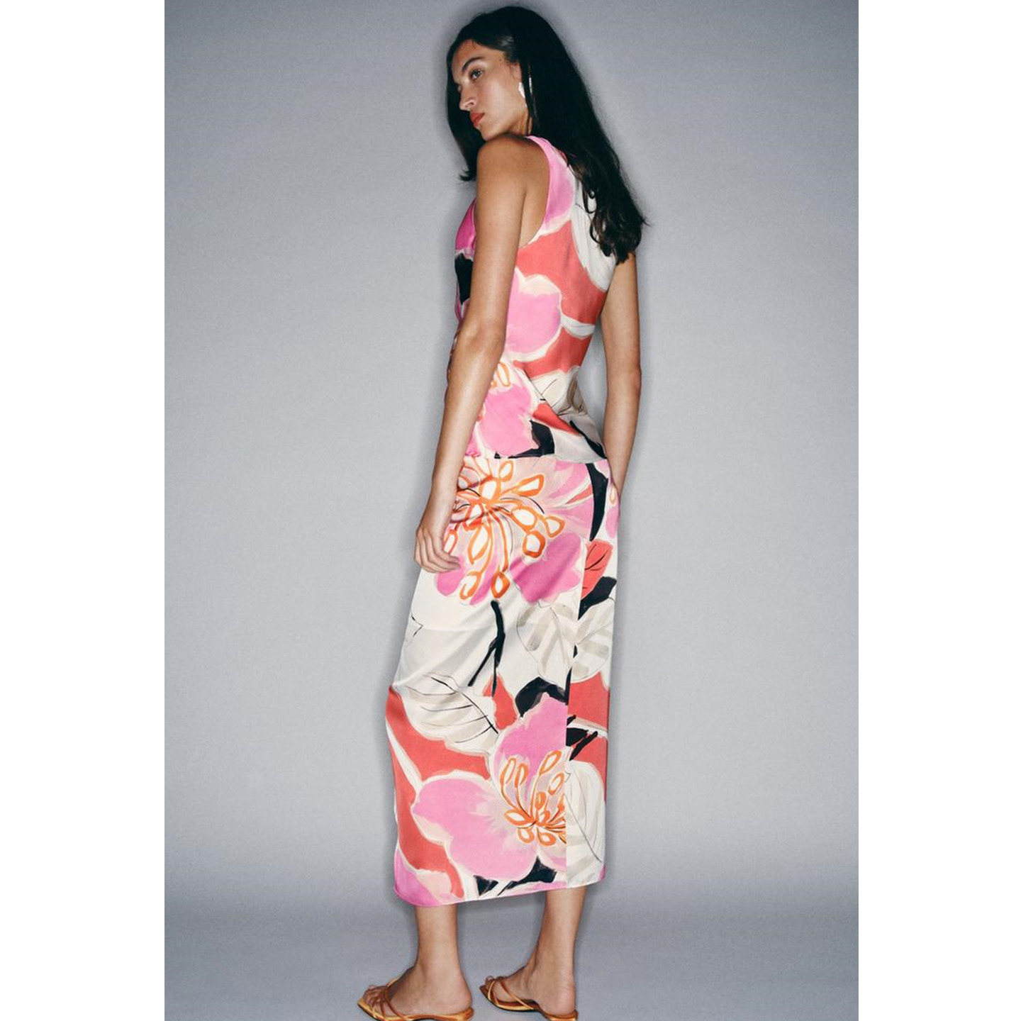 High Waist Midi Skirt round Ne - Midi Skirt Floral recension och pris