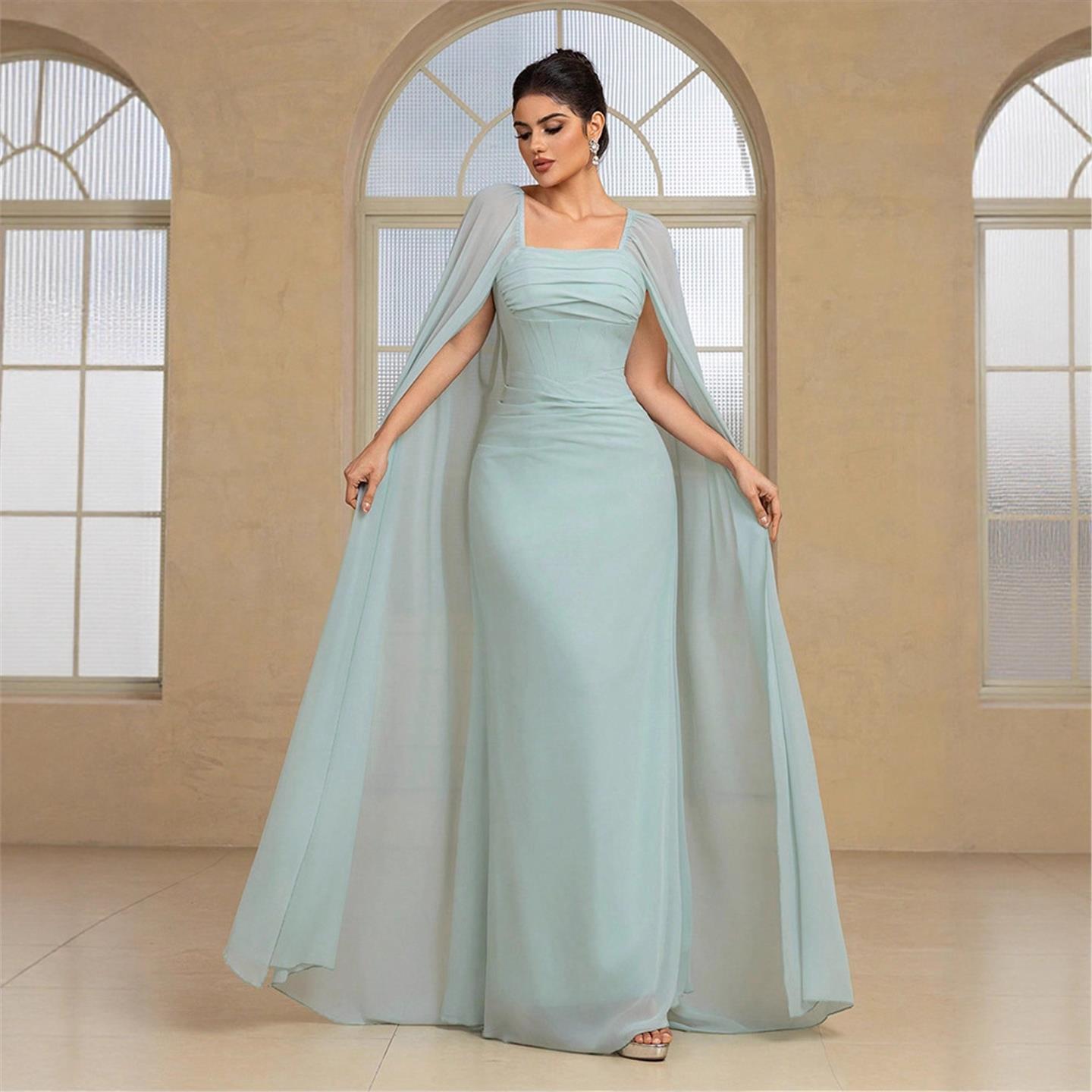 Elegant Long Evening Dress Pur - Linen Dress Wrap recension och pris
