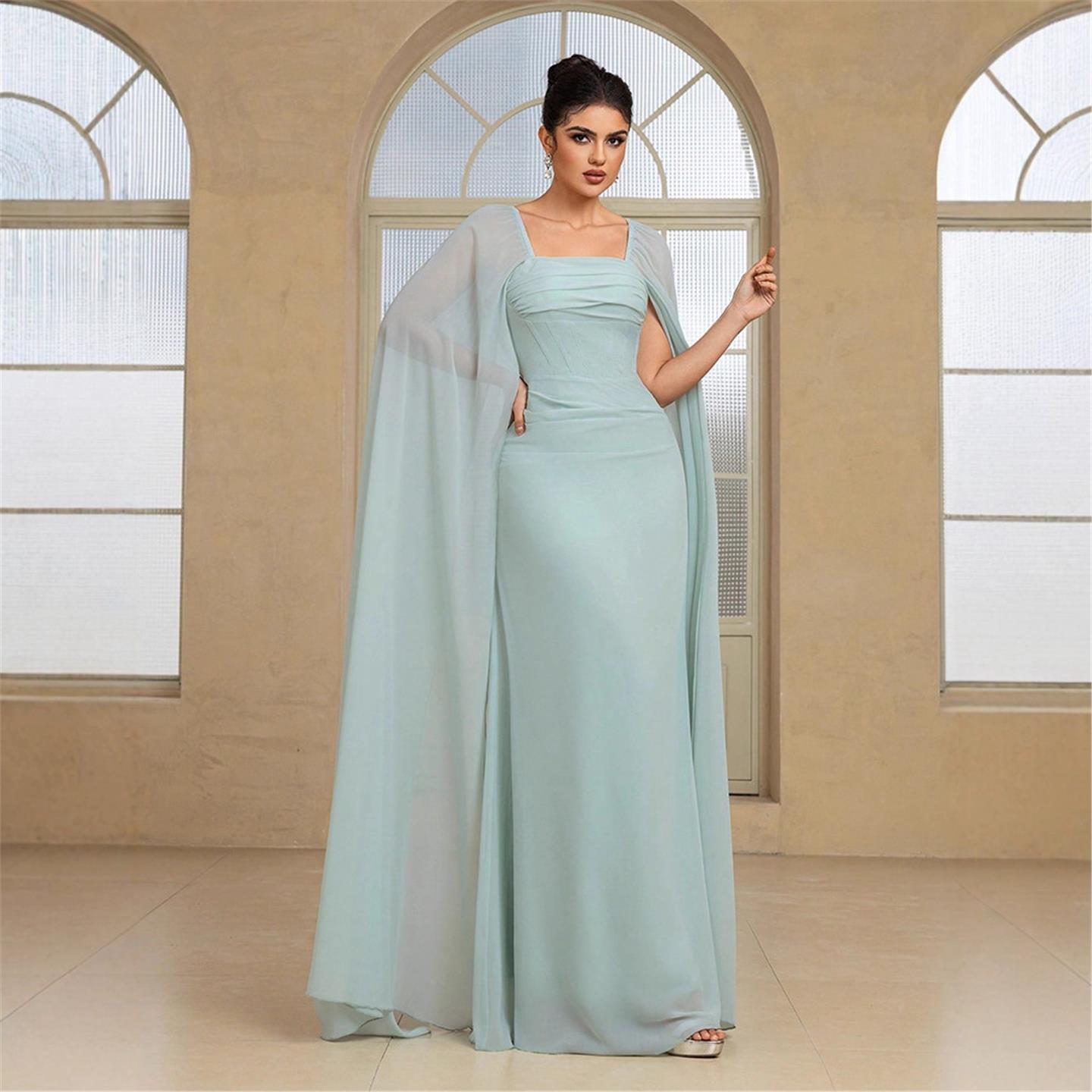 Elegant Long Evening Dress Pur - Linen Dress Wrap recension och pris