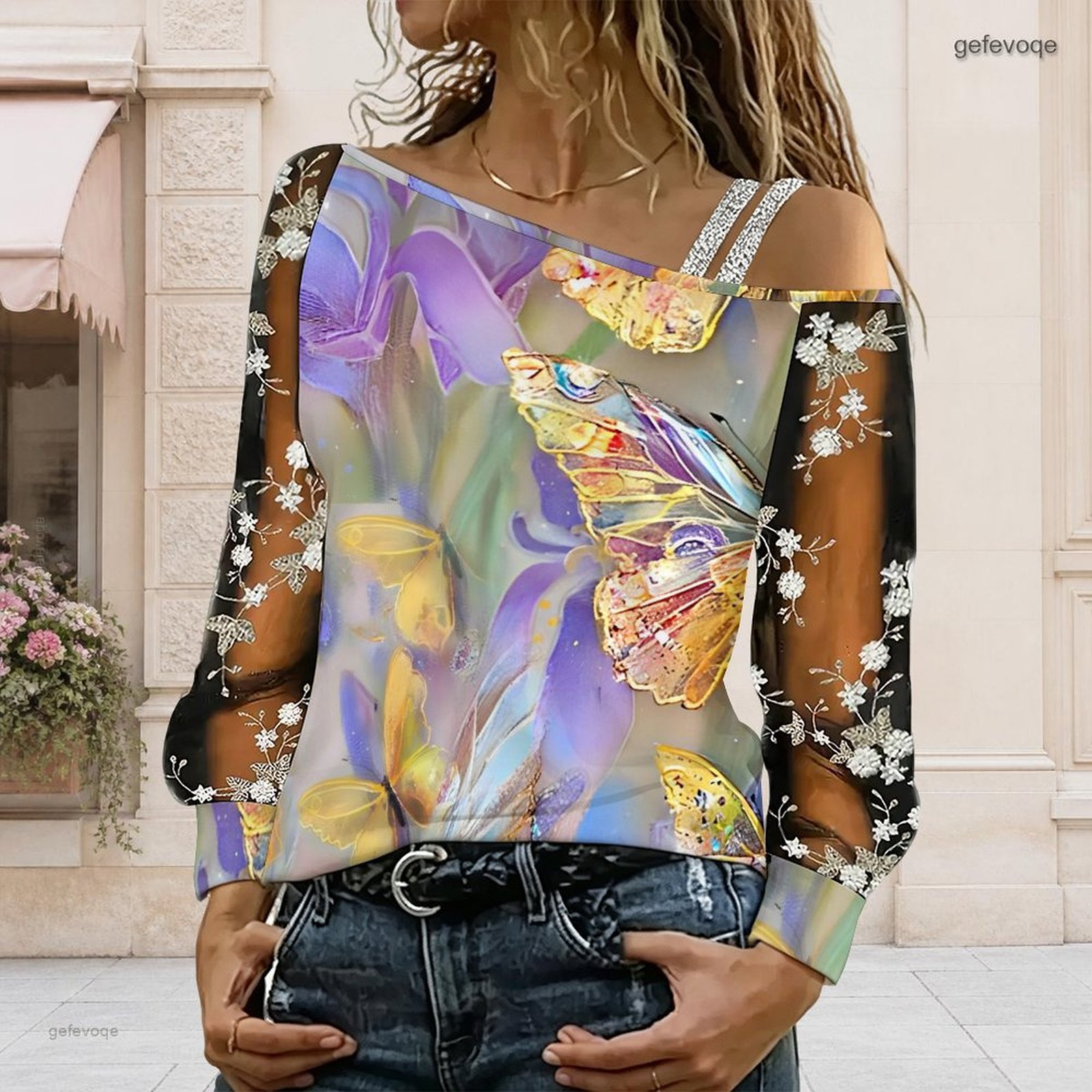 Women Off Shoulder Blouse Asym - Blouse Off Shoulder recension och pris