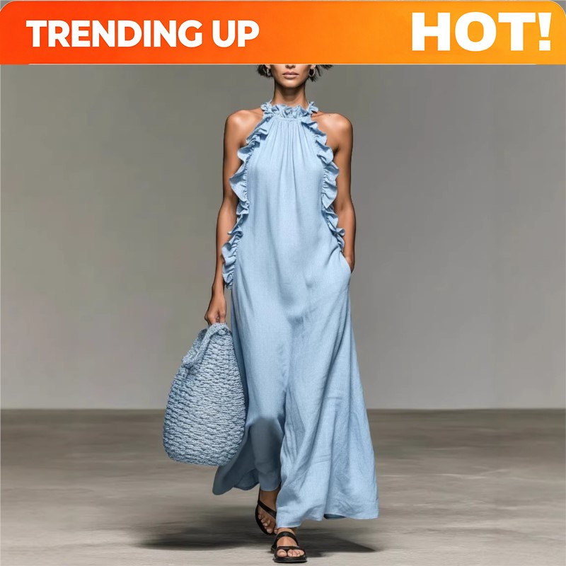 Customization Women's Sexy Hal - Maxi Dress Halter recension och pris